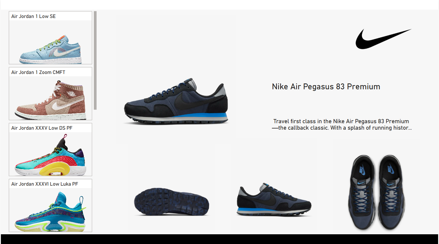 Nike App Dashboard