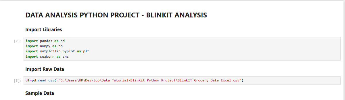 Blinkit Analysis Using Python